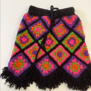 Handmade crotchet skirt colorful